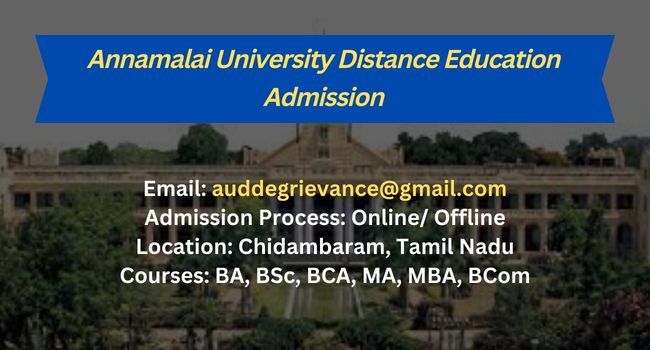 Annamalai University Distance Education Admission 2025