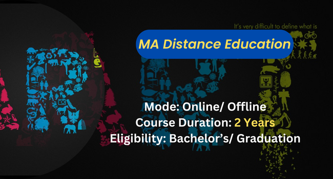 MA Distance Education Admission | Process | Fees 2025