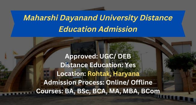 MDU Distance Education Admission 2025: Courses, Eligibility and Application Process