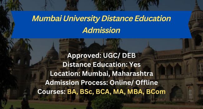 Mumbai University IDOL Distance Education Admission 2026: Courses, Application