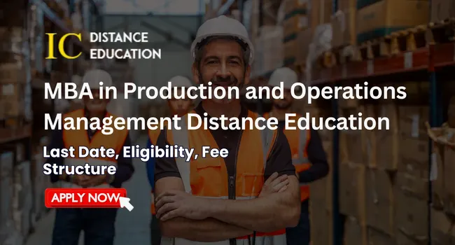 MBA Production and Operations Management Distance Education Admission 2026