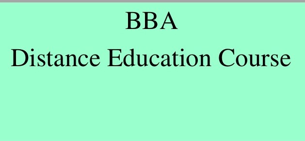 BBA Distance Education
