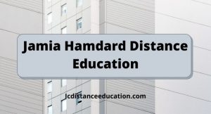 Jamia Hamdard Distance Education