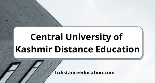 Central University of Kashmir Distance Education