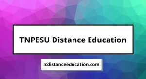 TNPESU Distance Education