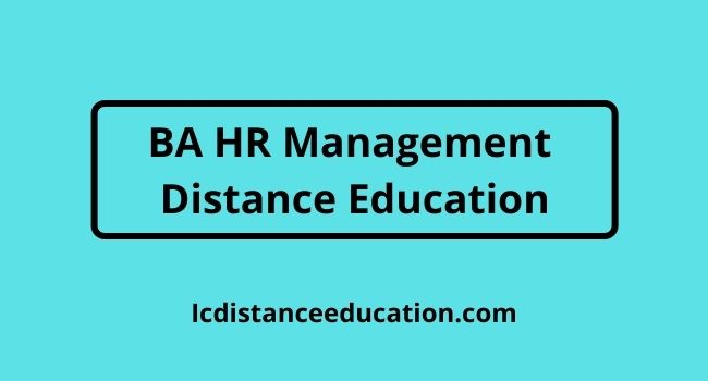 BA HR Management Distance Education