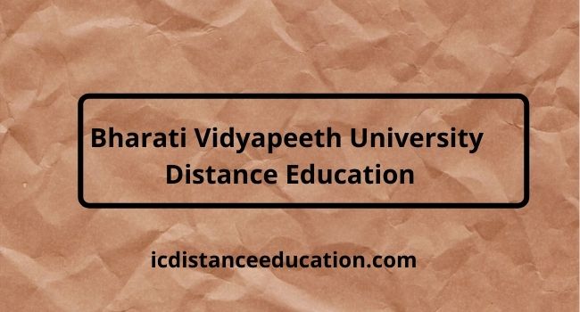 Bharati Vidyapeeth Distance Education