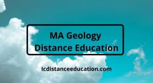 MA Geology Distance Education