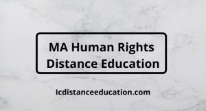 MA Human Rights Distance Education