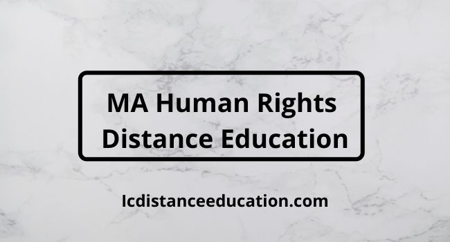 MA Human Rights Distance Education