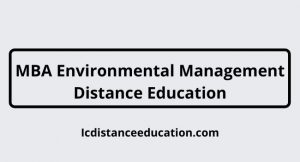 MBA Environmental Management Distance Education
