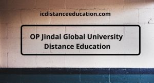 OP Jindal Global University Distance Education