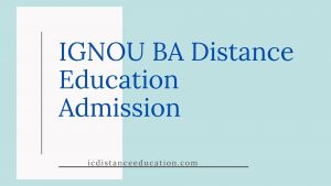 IGNOU BA Distance Education