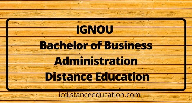 IGNOU BBA Distance Education