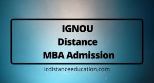 IGNOU Distance MBA Admission
