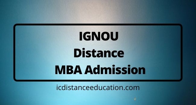 IGNOU Distance MBA Admission