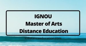 IGNOU MA Distance Education