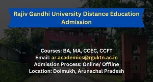 Rajiv Gandhi University Distance Education