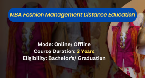 MBA Fashion Management Distance Education
