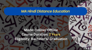 MA Hindi Distance education