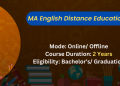 MA English Distance Education Admission