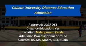 Calicut University Distance Education Admission 2024