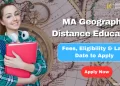 MA Geography Distance Education Admission