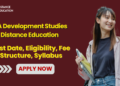 MA Development Studies Distance Education