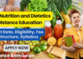MSc Nutrition and Dietetics Distance Education